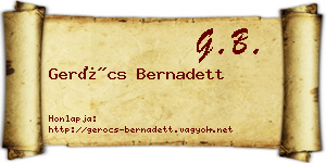 Gerócs Bernadett névjegykártya